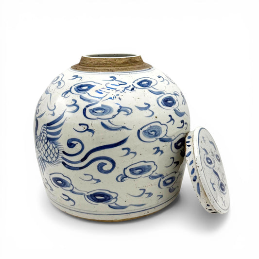 Blue & White Chinoiserie Ginger Jar