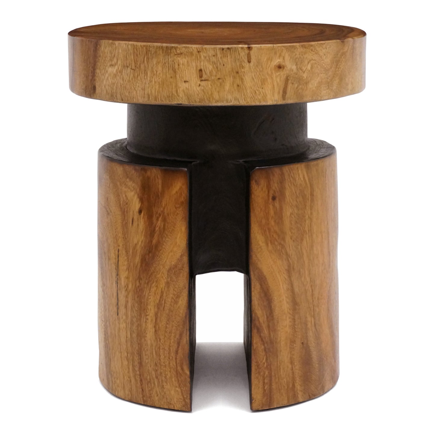Circular Suar Wood Side Table