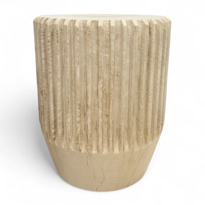 Bleached Ribbed Suar Wood Table