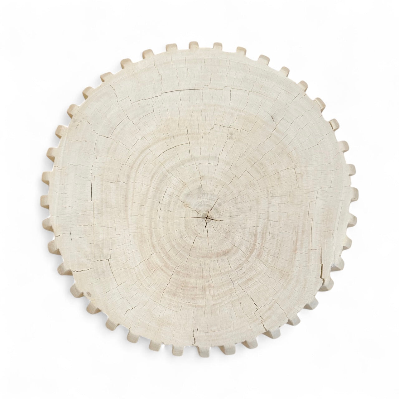 Bleached Ribbed Suar Wood Table