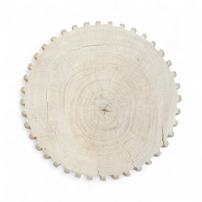 Bleached Ribbed Suar Wood Table