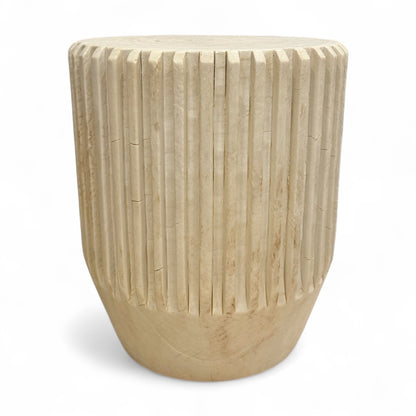 Bleached Ribbed Suar Wood Table