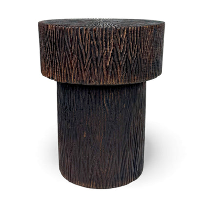 Pair of Hand Carved Teak Side Tables