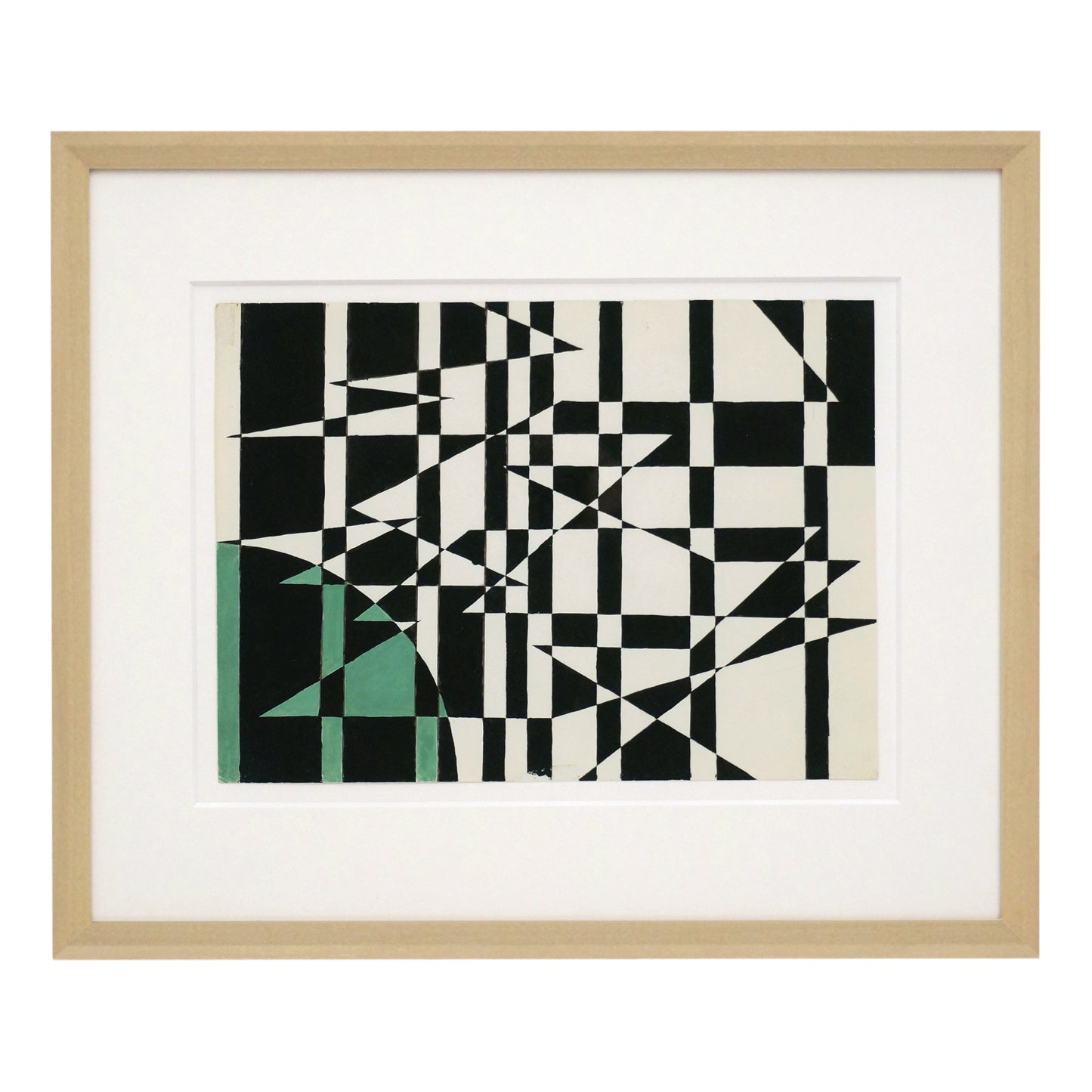 Original Abstract French Gouache