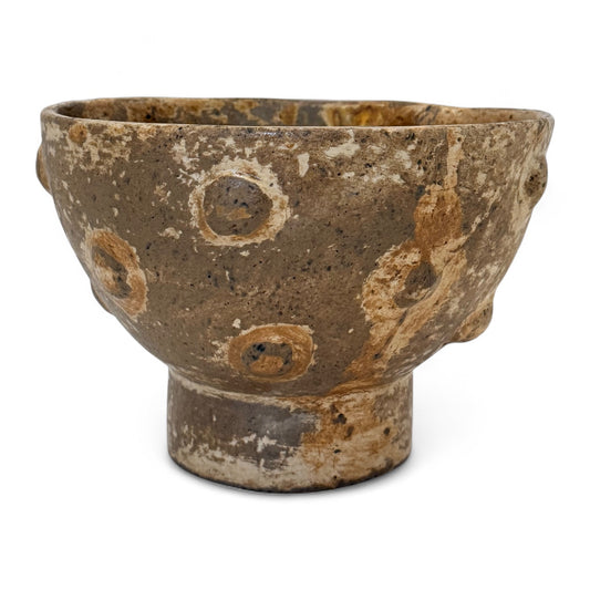 Handmade Rustic Ceramic Pedestal Bowl
