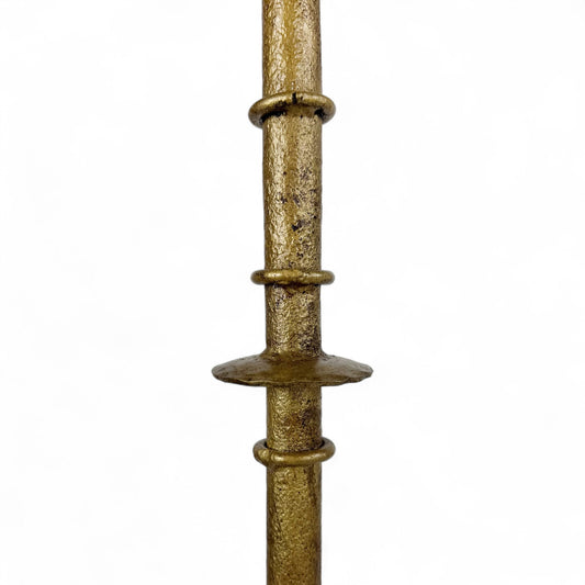 Gilt Iron Standing Lamp with Curled Feet