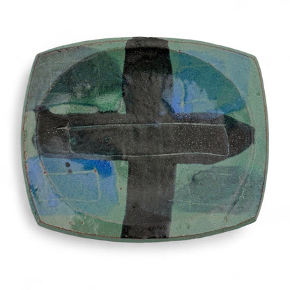 Vintage Abstract Terra Cotta Dish