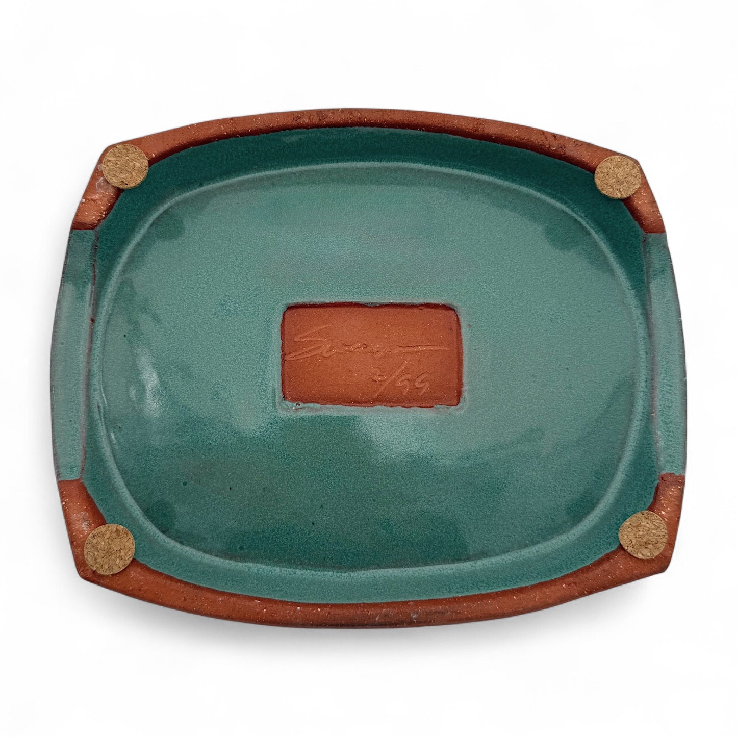 Vintage Abstract Terra Cotta Dish