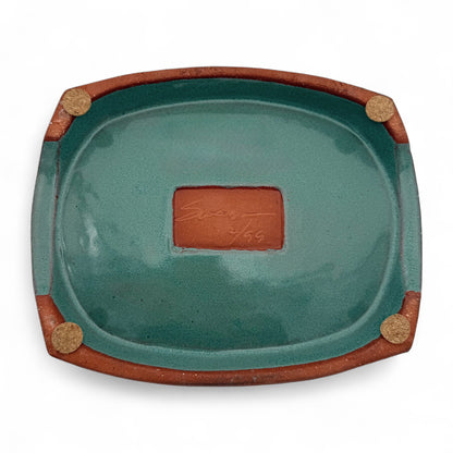 Vintage Abstract Terra Cotta Dish
