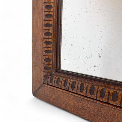 Antique Carved Oak Mirror