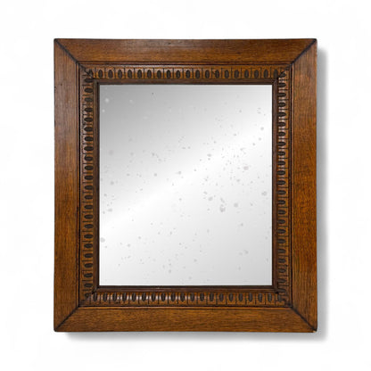 Antique Carved Oak Mirror