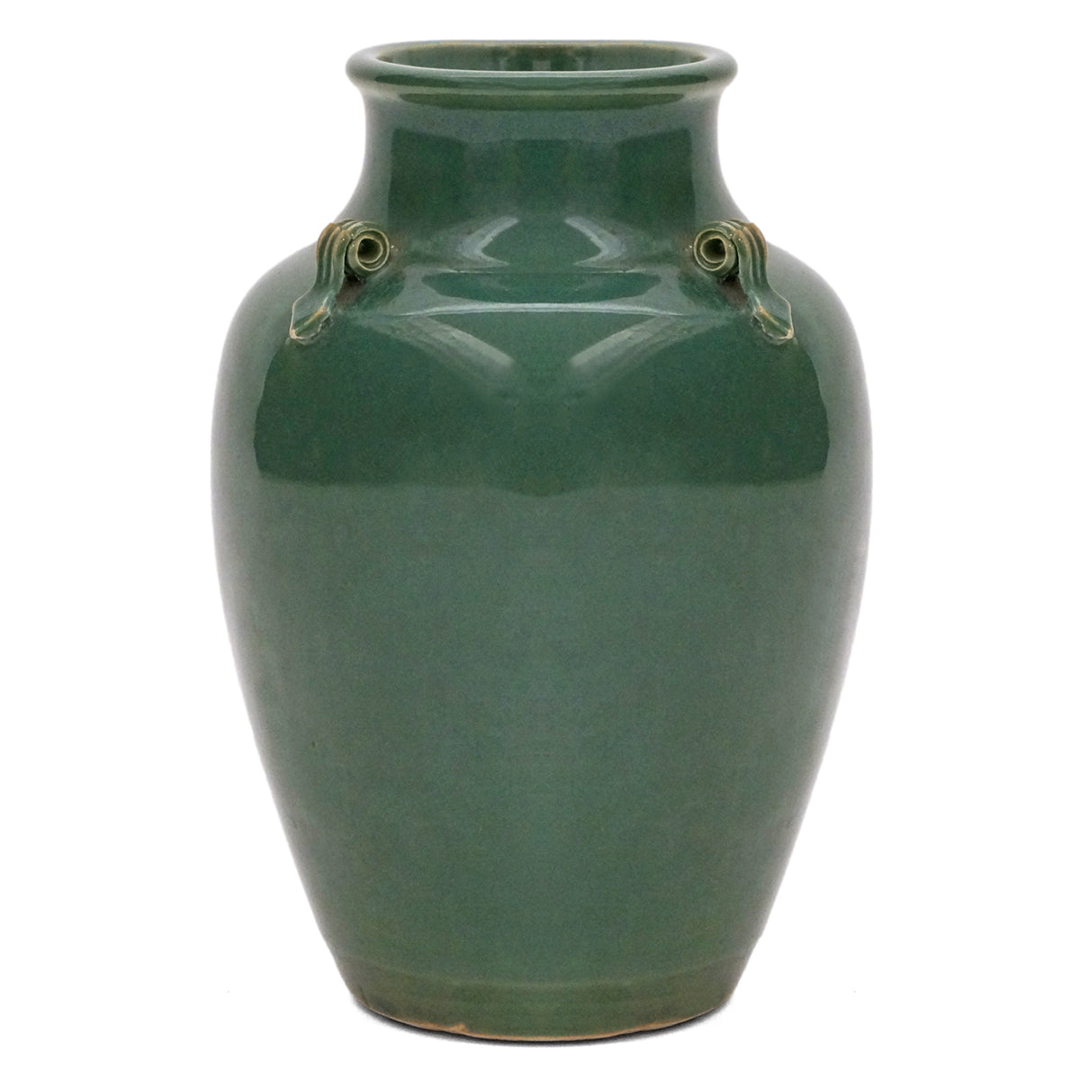 French Green Glaze Ceramic Vase