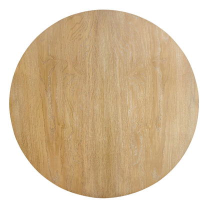 Round Art Deco Ash Wood End Table