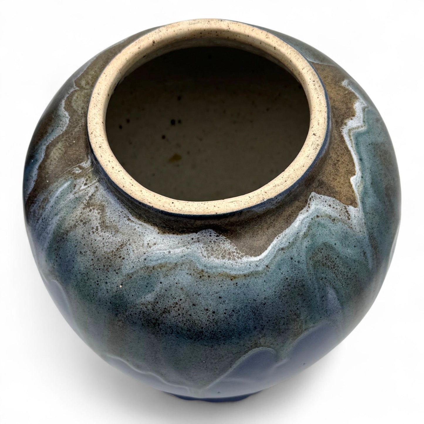 Pair of Vintage Violet Drip Glazed Vases