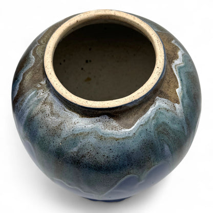 Pair of Vintage Violet Drip Glazed Vases