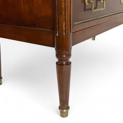 French Three Drawer Mahogany Commode
