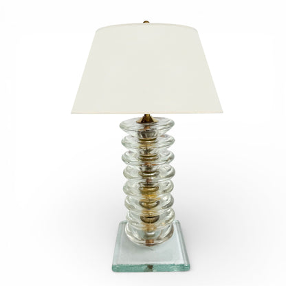 Stacked Glass Disc Column Lamp