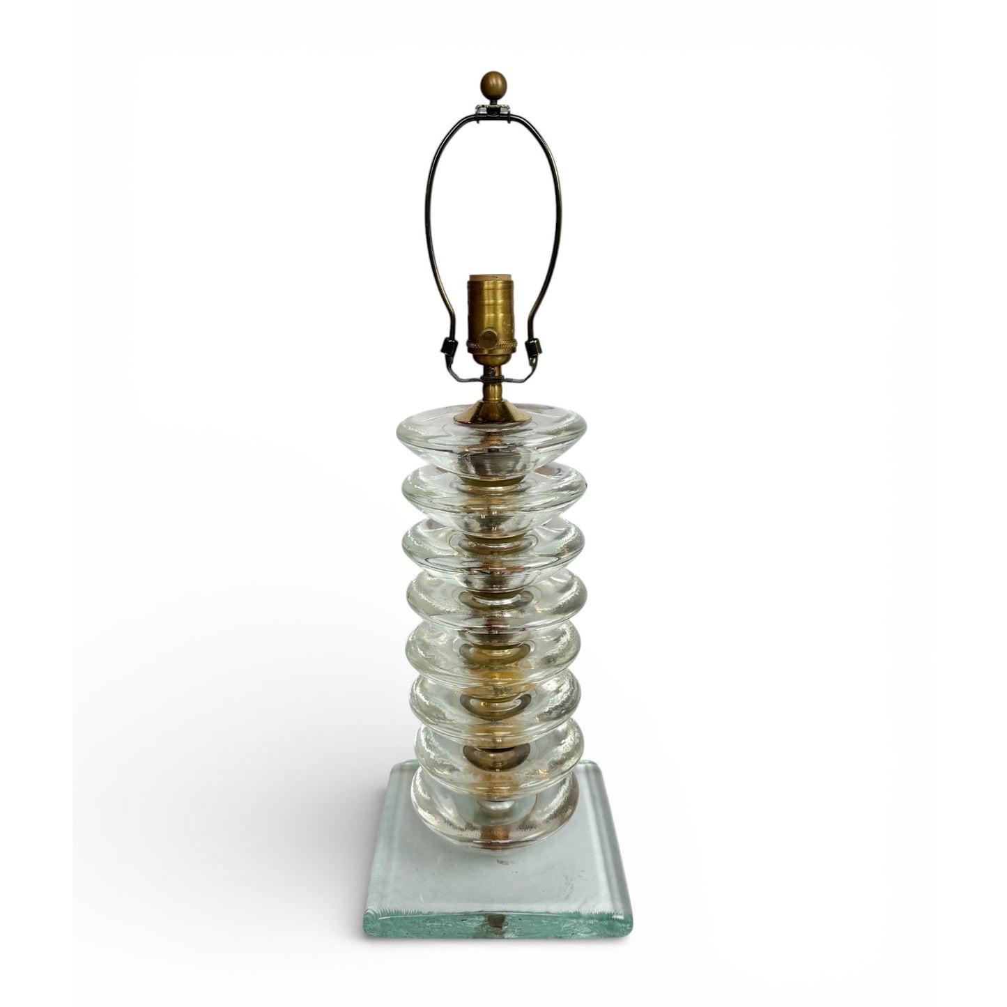 Stacked Glass Disc Column Lamp