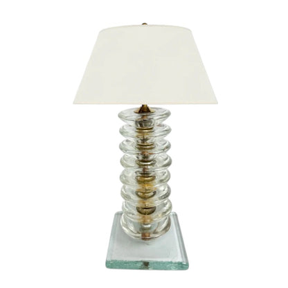 Stacked Glass Disc Column Lamp