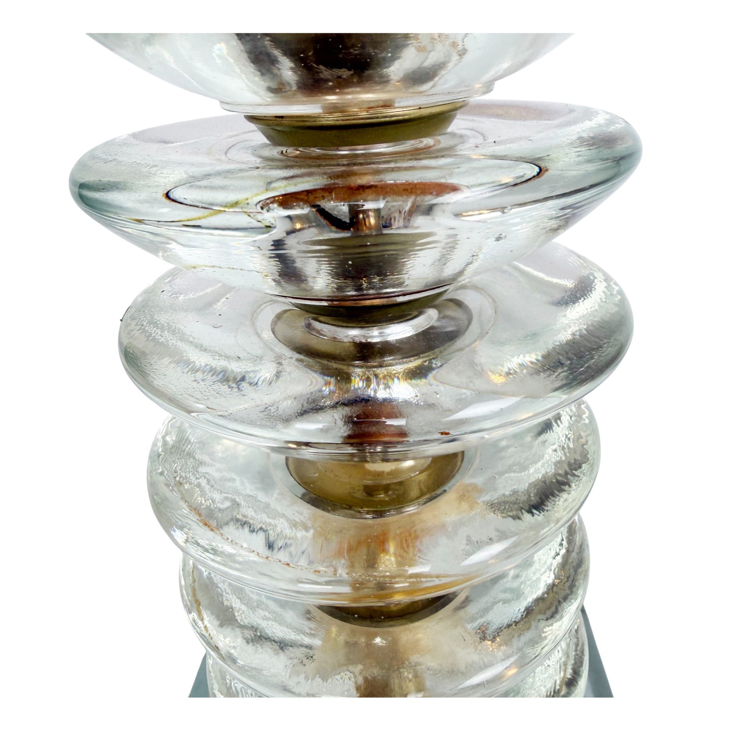Stacked Glass Disc Column Lamp
