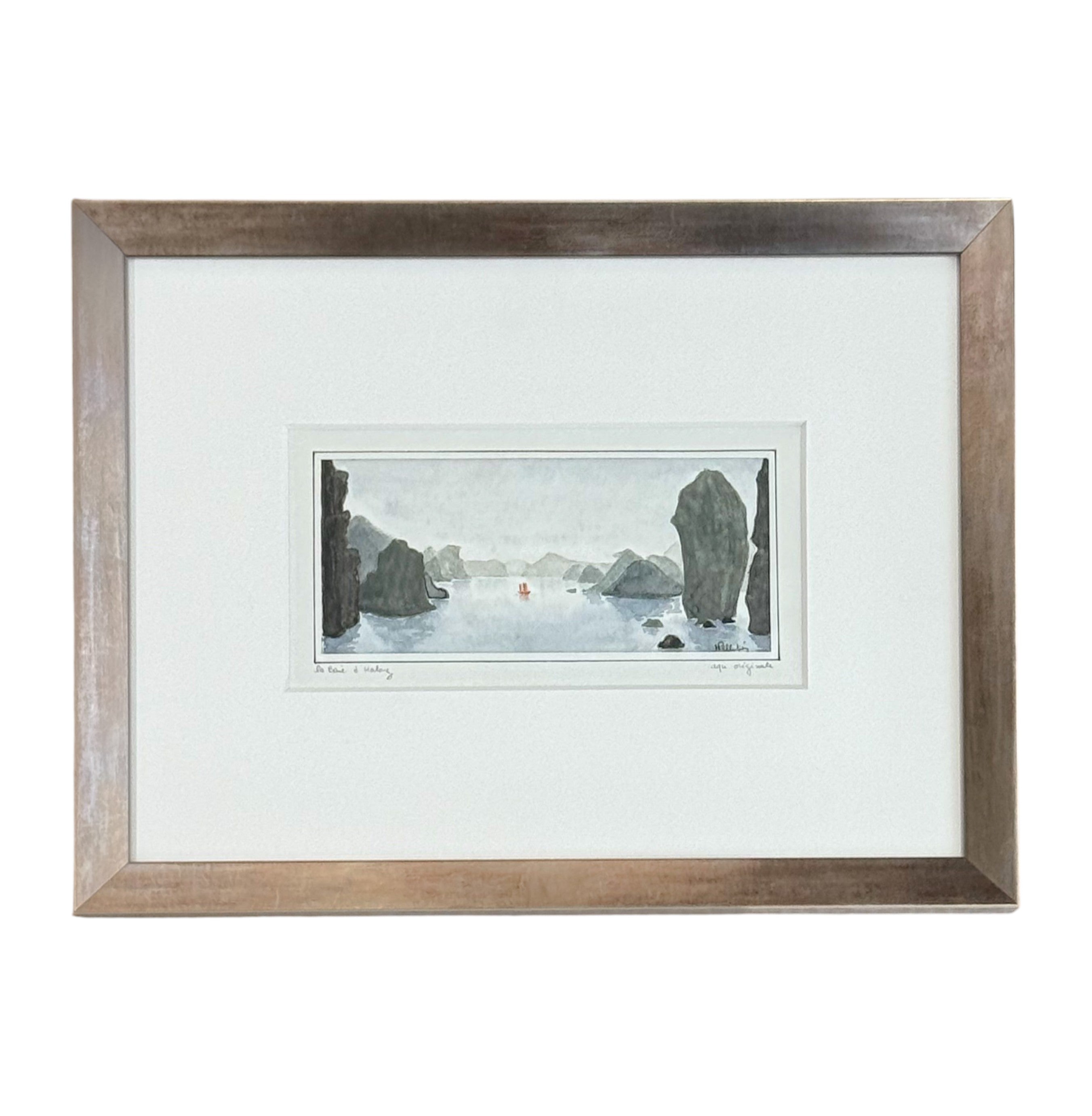 French Village Watercolor Painting – BK Antiques & Home