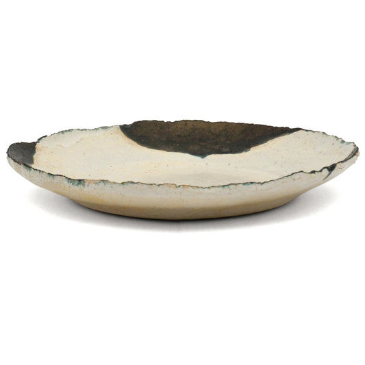 White and Black Ceramic Platter
