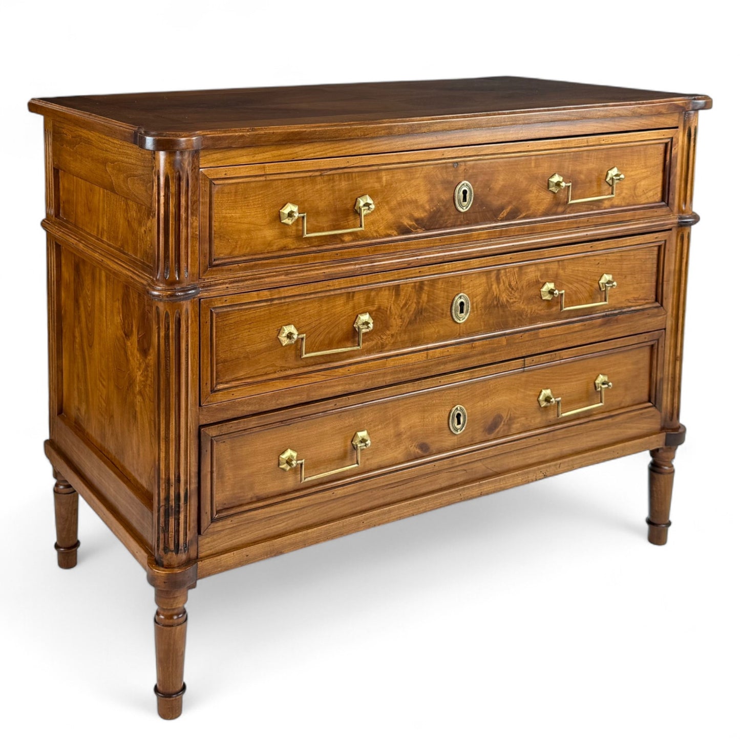 Three-Drawer French Walnut Commode