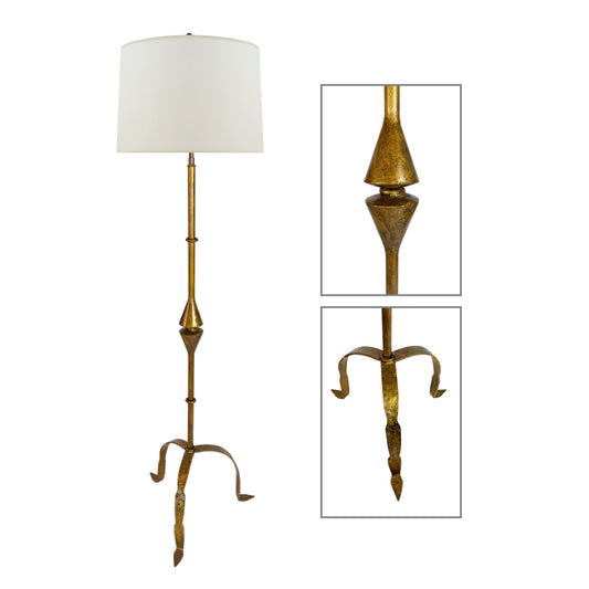 Gilt Iron Standing Lamp