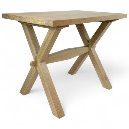 Cerused Oak Table with X-Form Legs