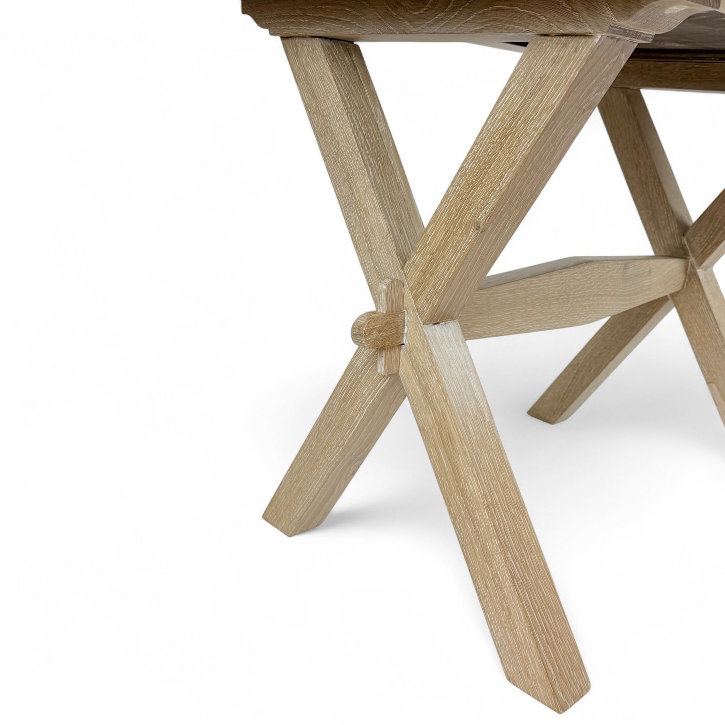 Cerused Oak Table with X-Form Legs