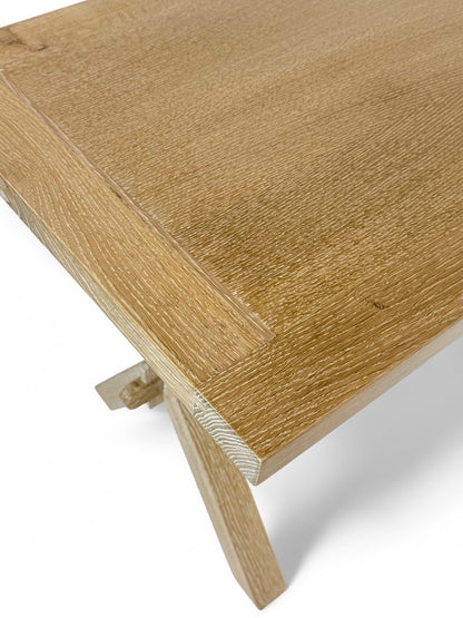 Cerused Oak Table with X-Form Legs