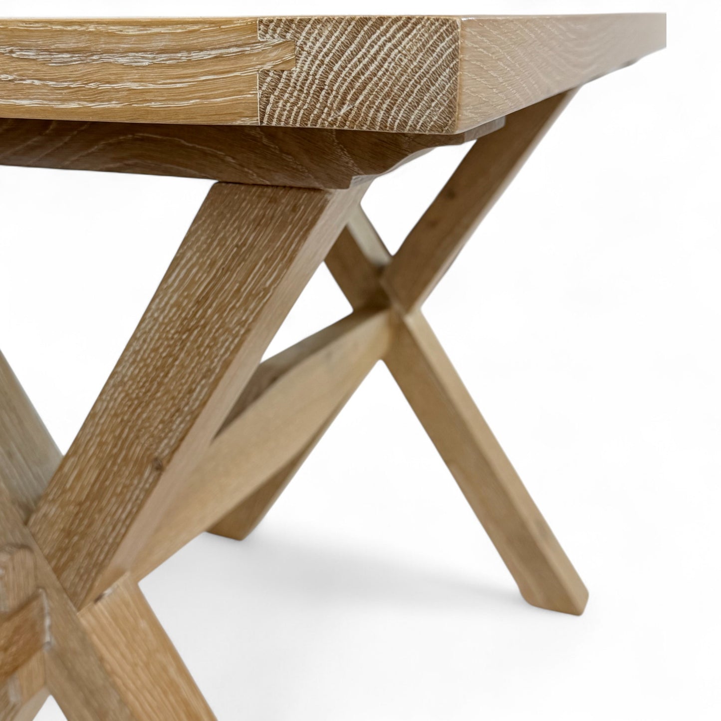 Cerused Oak Table with X-Form Legs