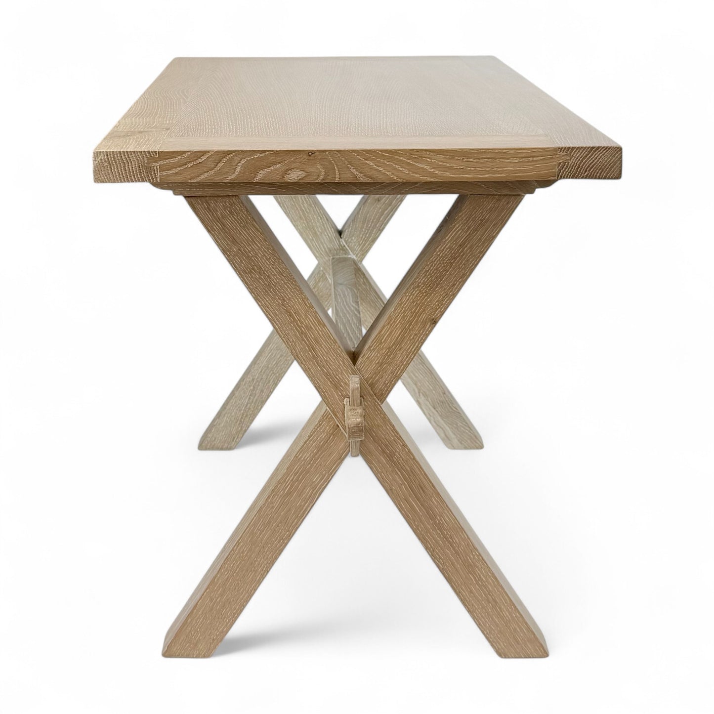 Cerused Oak Table with X-Form Legs