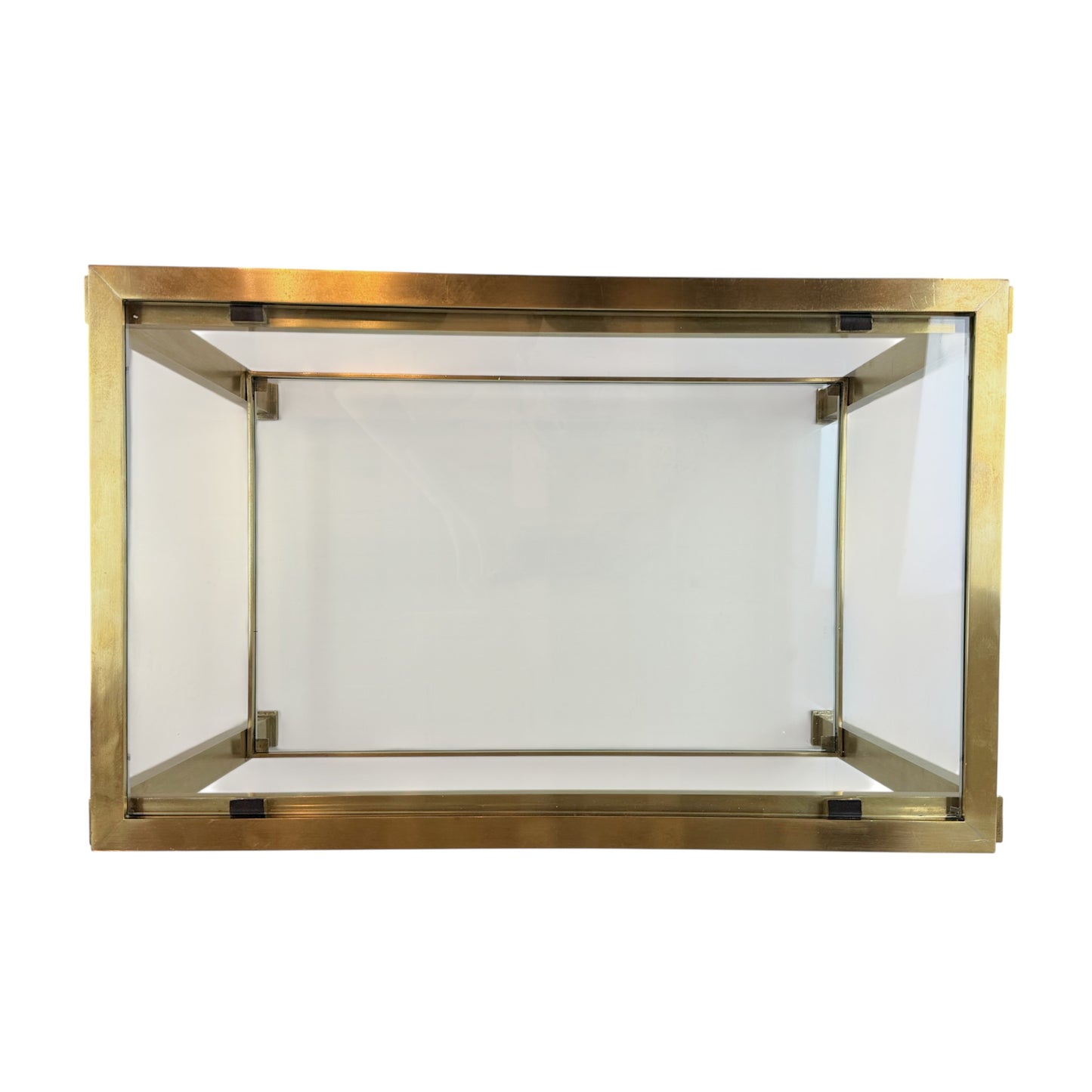 Brass and Glass Side Table by Guy Le Fevre