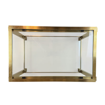 Brass and Glass Side Table by Guy Le Fevre