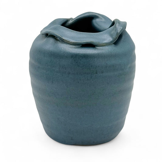 Dark Turquoise Stoneware Vase