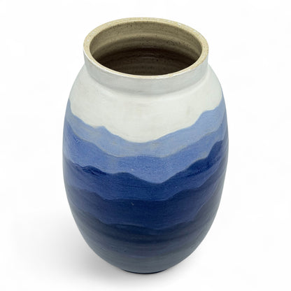 Large Cermaic Vase with Blue Glaze