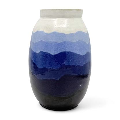 Large Cermaic Vase with Blue Glaze