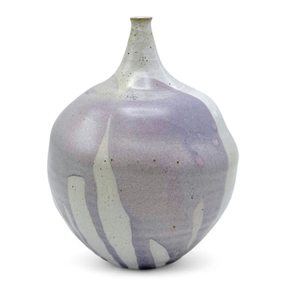 Lavender Drip Glaze Stoneware Vase