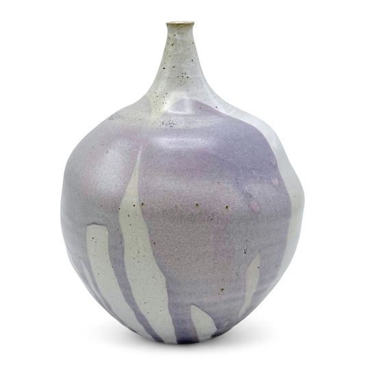 Lavender Drip Glaze Stoneware Vase