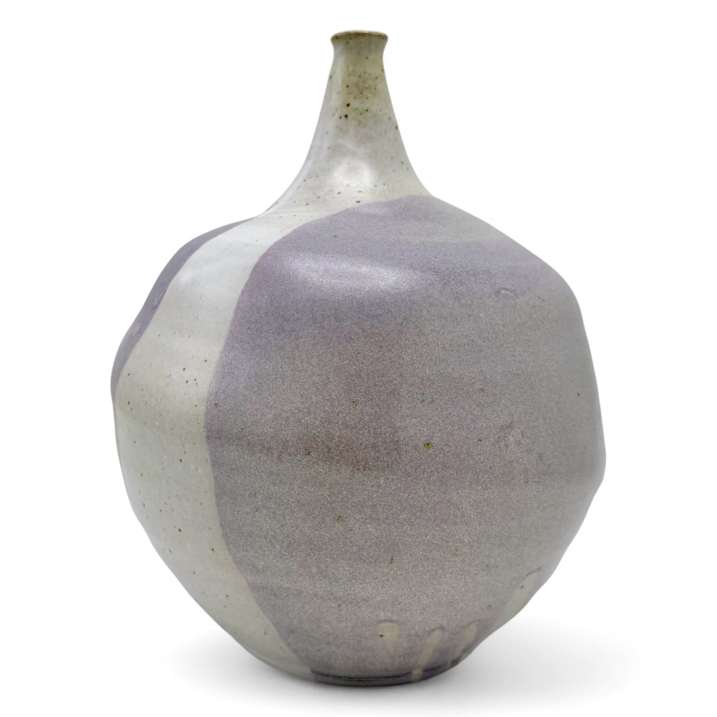 Lavender Drip Glaze Stoneware Vase