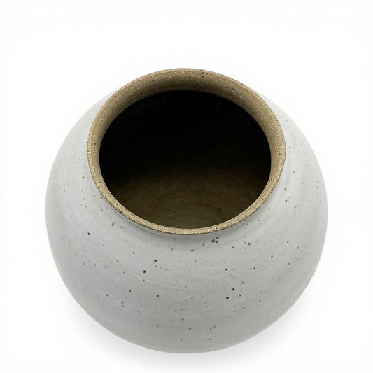 Handmade Gray Stoneware Vase