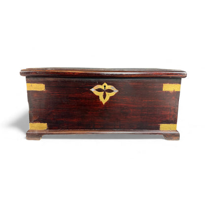 Dark Teak and Brass Anglo Indian Correspondence Box, 19th Century