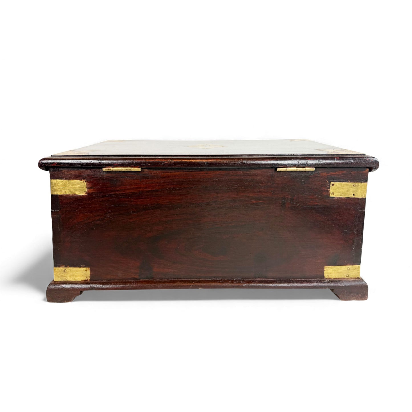 Dark Teak and Brass Anglo Indian Correspondence Box, 19th Century