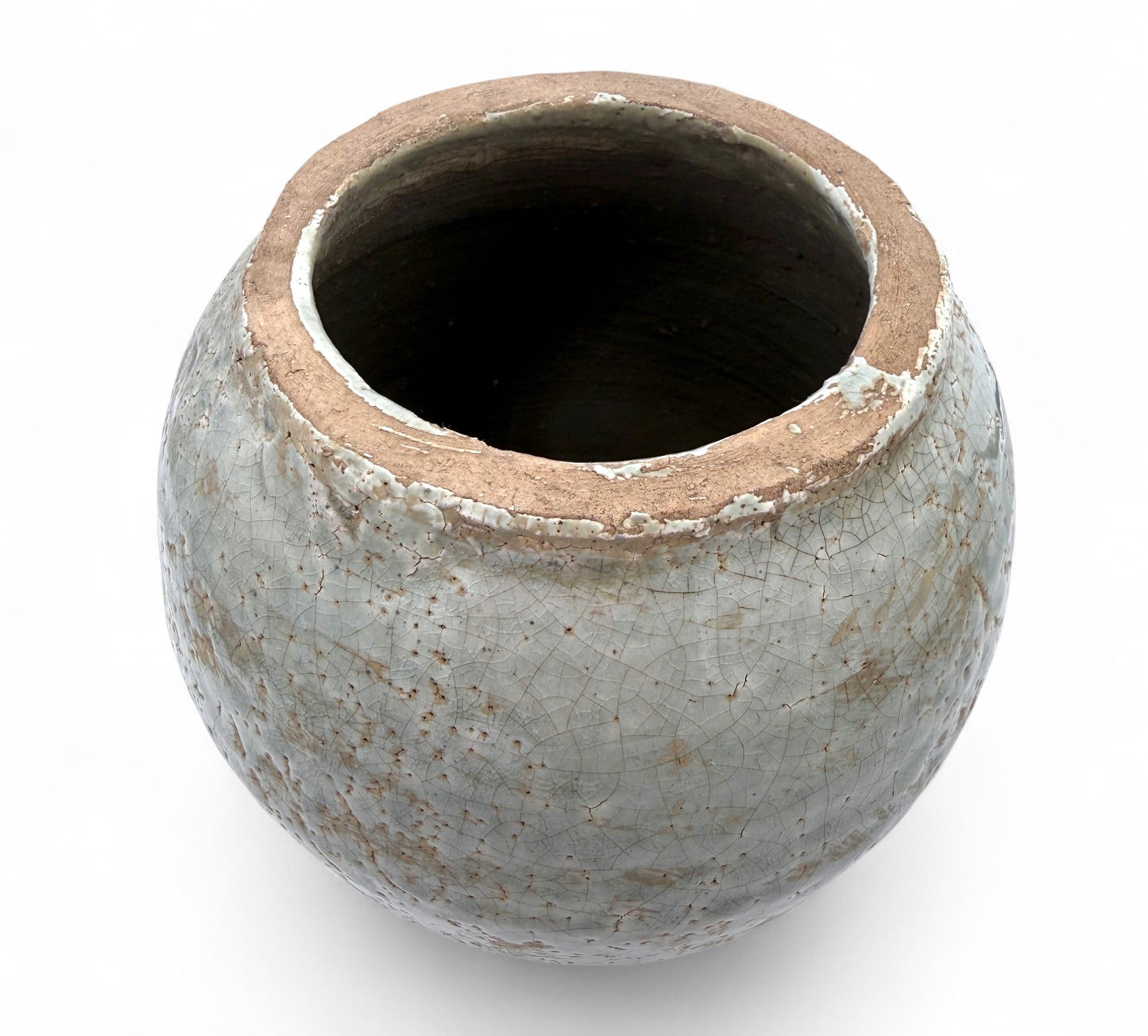 Rustic Light Blue Stoneware Vase