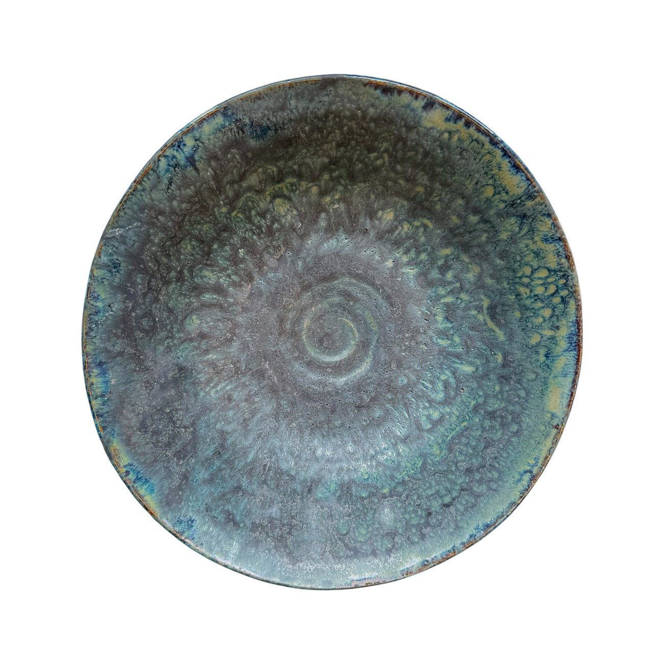 Handmade Dark Blue-Green Ceramic Bowl
