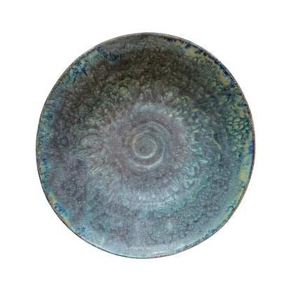 Handmade Dark Blue-Green Ceramic Bowl