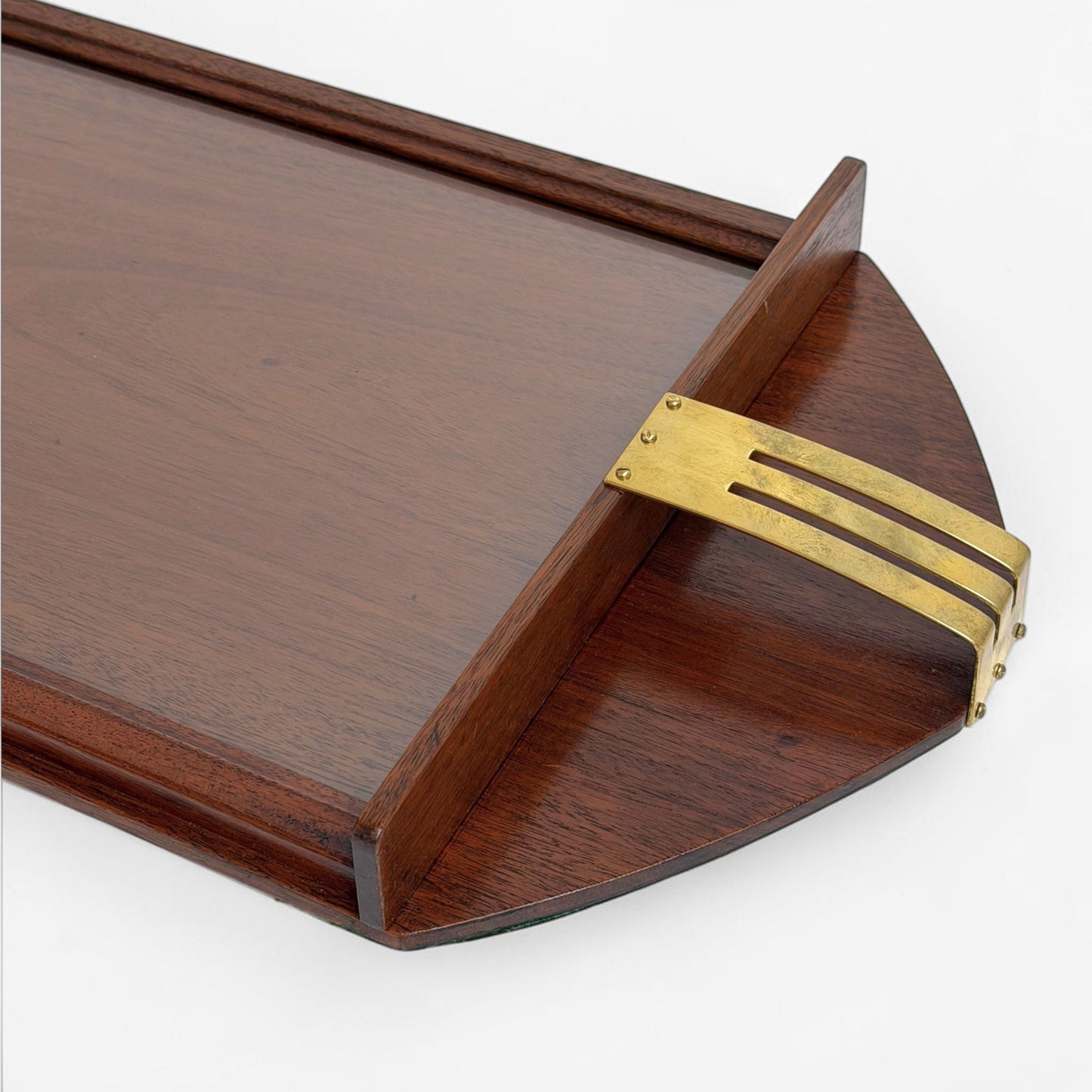 Walnut Tray with Brass Handles circa 1940
