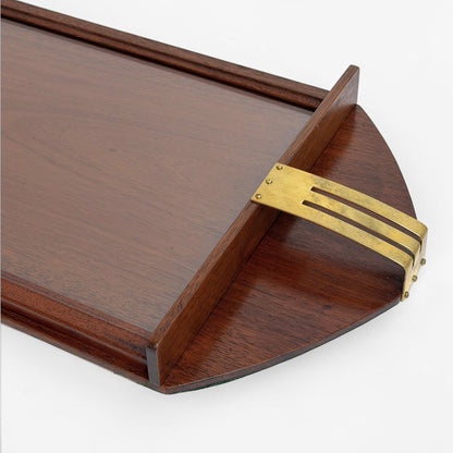 Walnut Tray with Brass Handles circa 1940