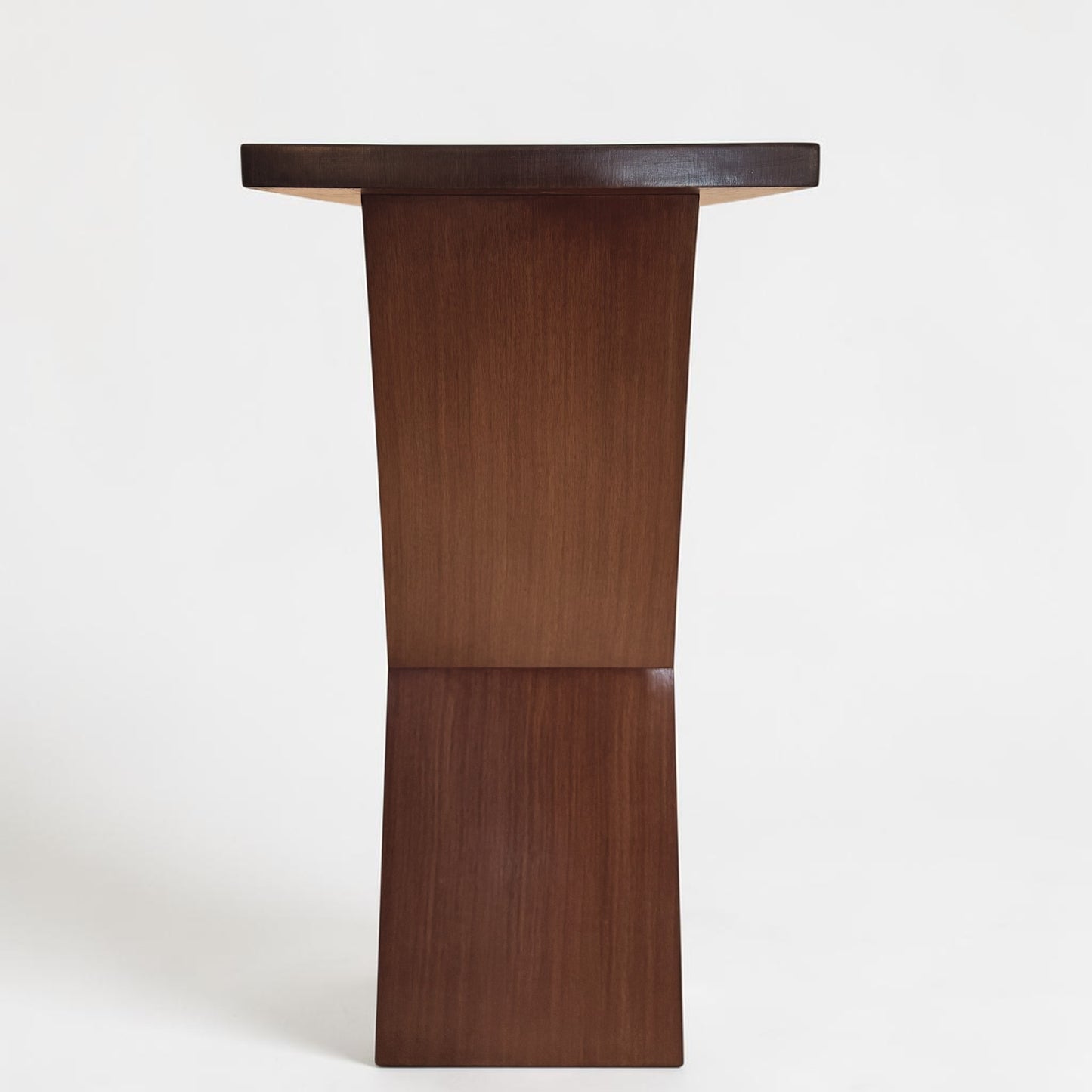 Walnut Angled Console Table